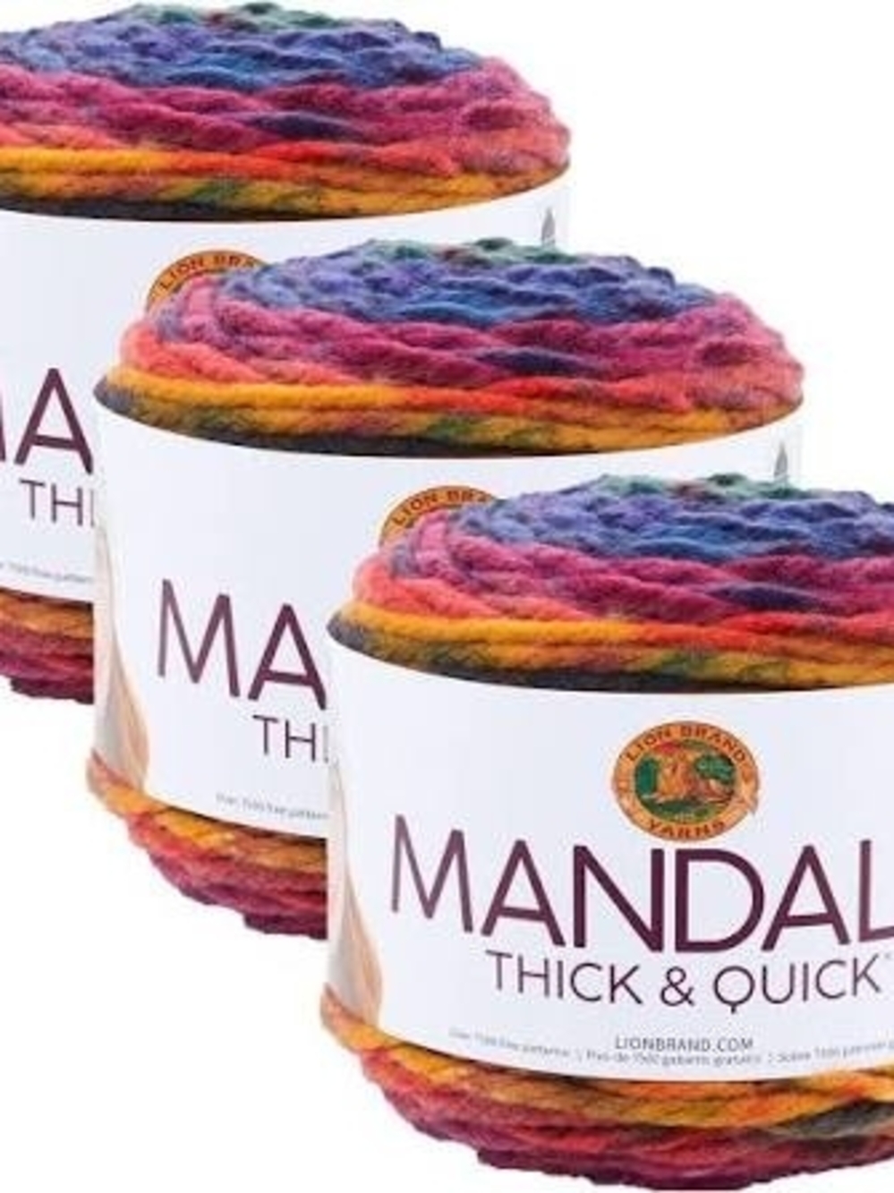 Lion Brand Mandala Thick & Quick Turbine Yarn Lot 3 Super Bulky #6